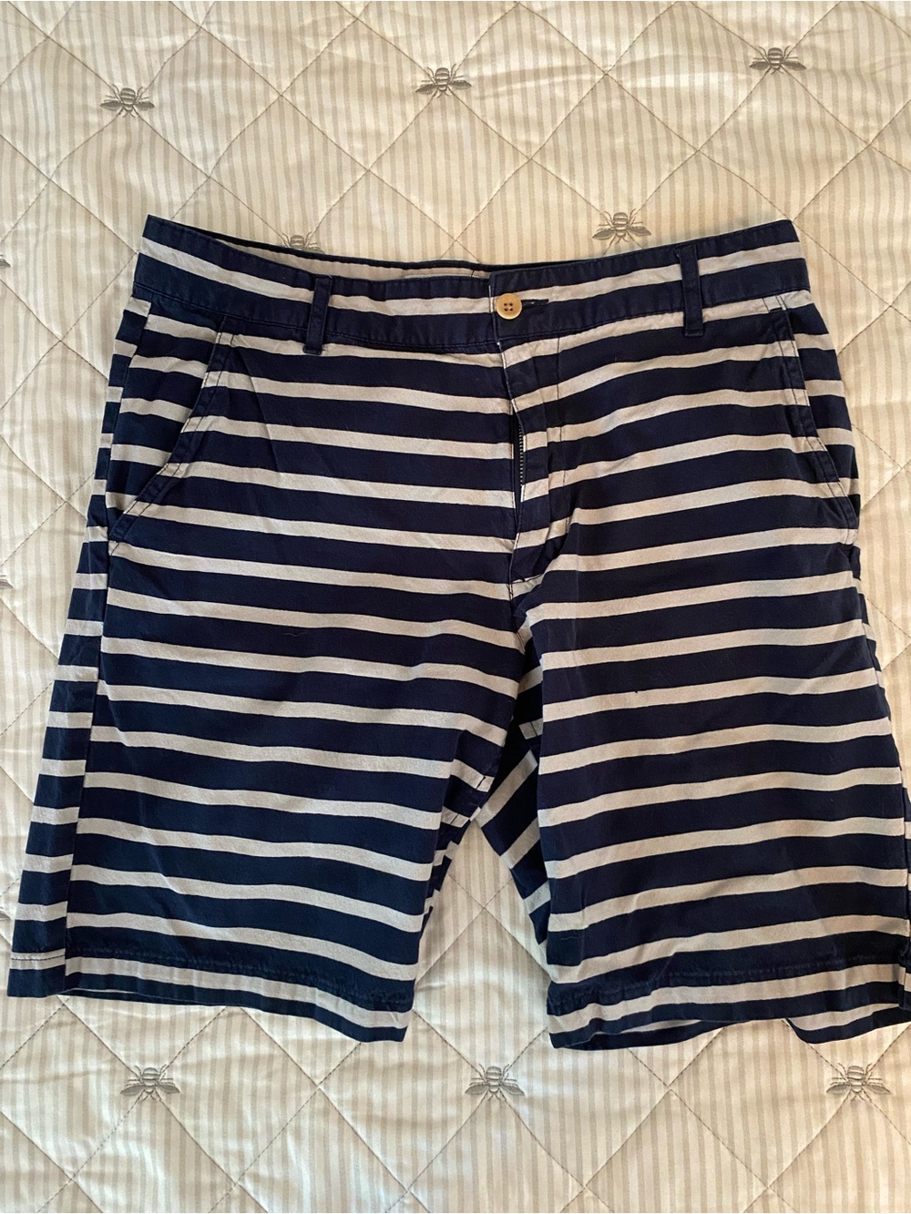 GANT Rugger Men’s Blue & White Striped Chino Shorts Size 30